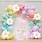 Daisy Balloon Arch Garland Kit - 136Pcs Pastel Rainbow Balloon Arch Kit - Birthday Balloons, White Groovy Flower Macaron Pink Yellow Blue Purple Balloons for First Birthday Wedding Party Decorations